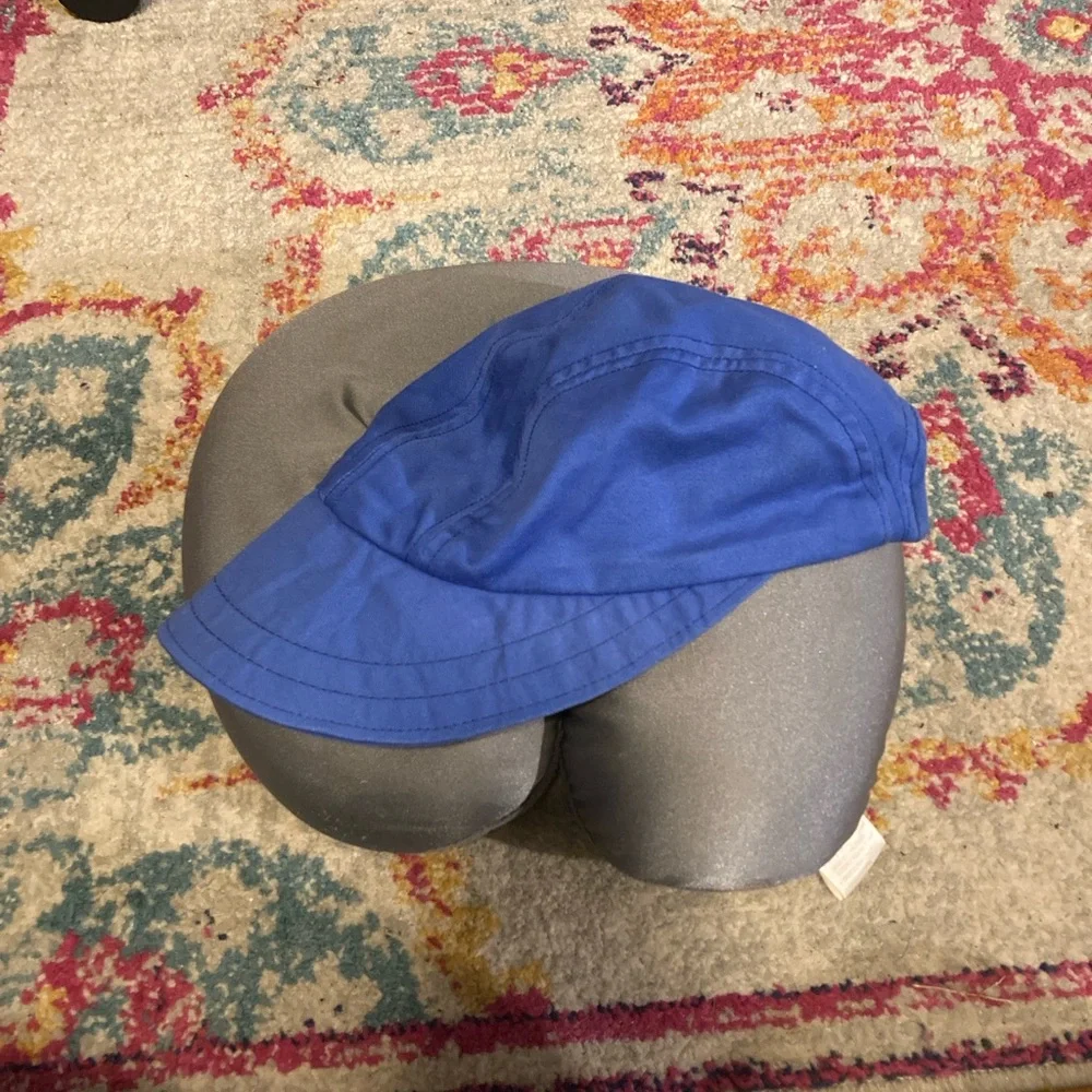 Vintage L.L. Bean Freeport Maine Royal Blue Packable Camp Cap Hat - Picture 2 of 4